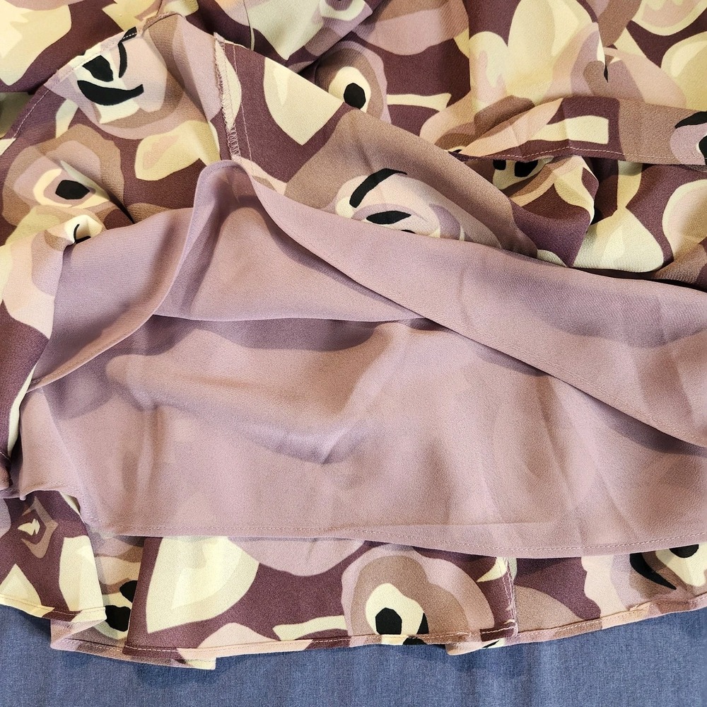 Ann Taylor Loft Floral Pleated Swing Skirt Preppy Size 6 - Picture 8 of 14